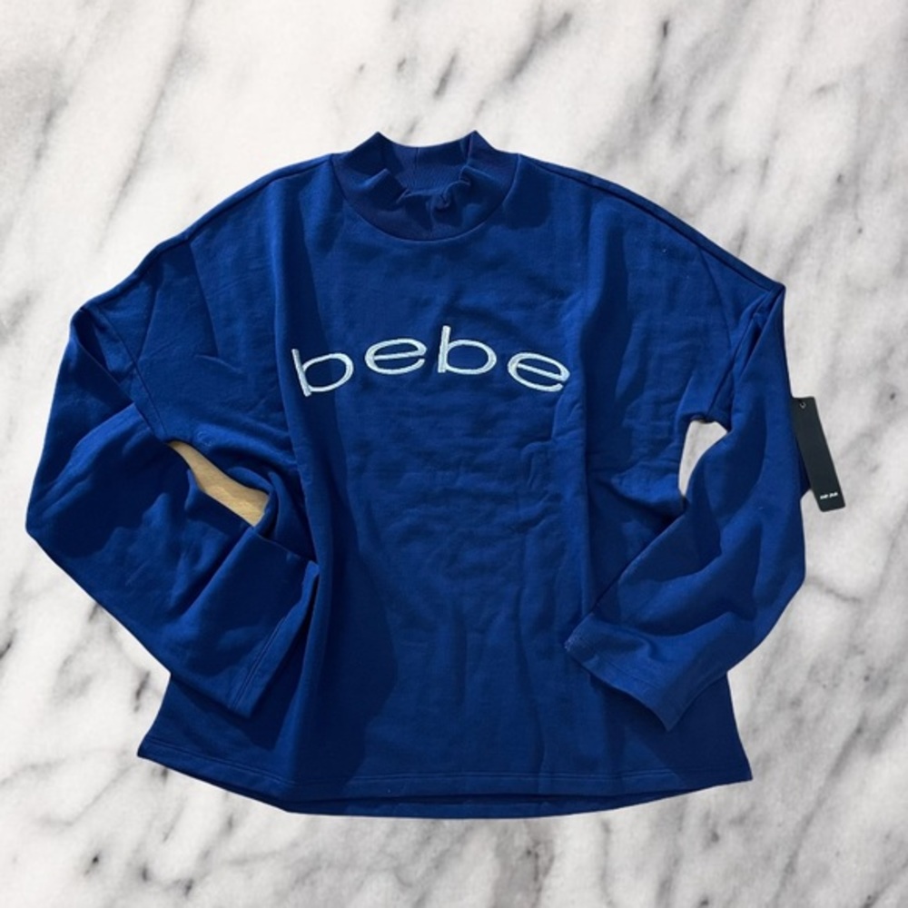 Bebe Sport Logo Blue Sweater - Picture 2 of 5